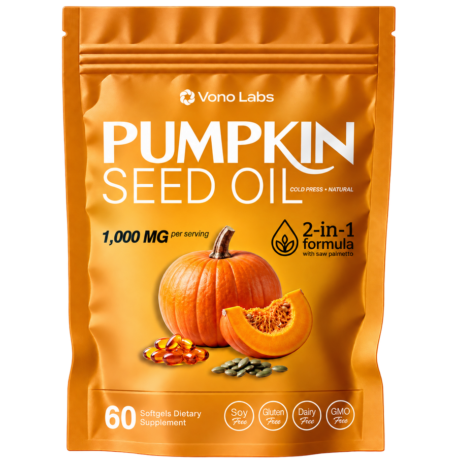 VonoLabs Pumpkin Seed Oil softgel pouch