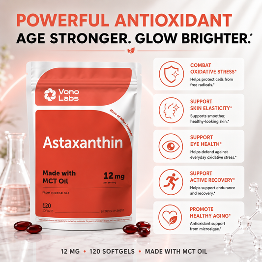 Astaxanthin 12mg Daily Antioxidant For Lifelong Vitality