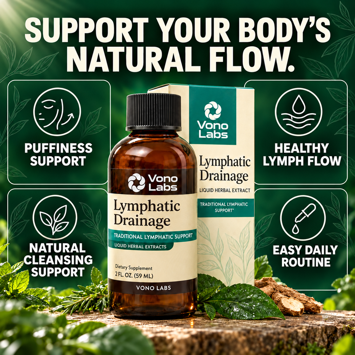 Vono Labs Lymphatic Drainage Drops