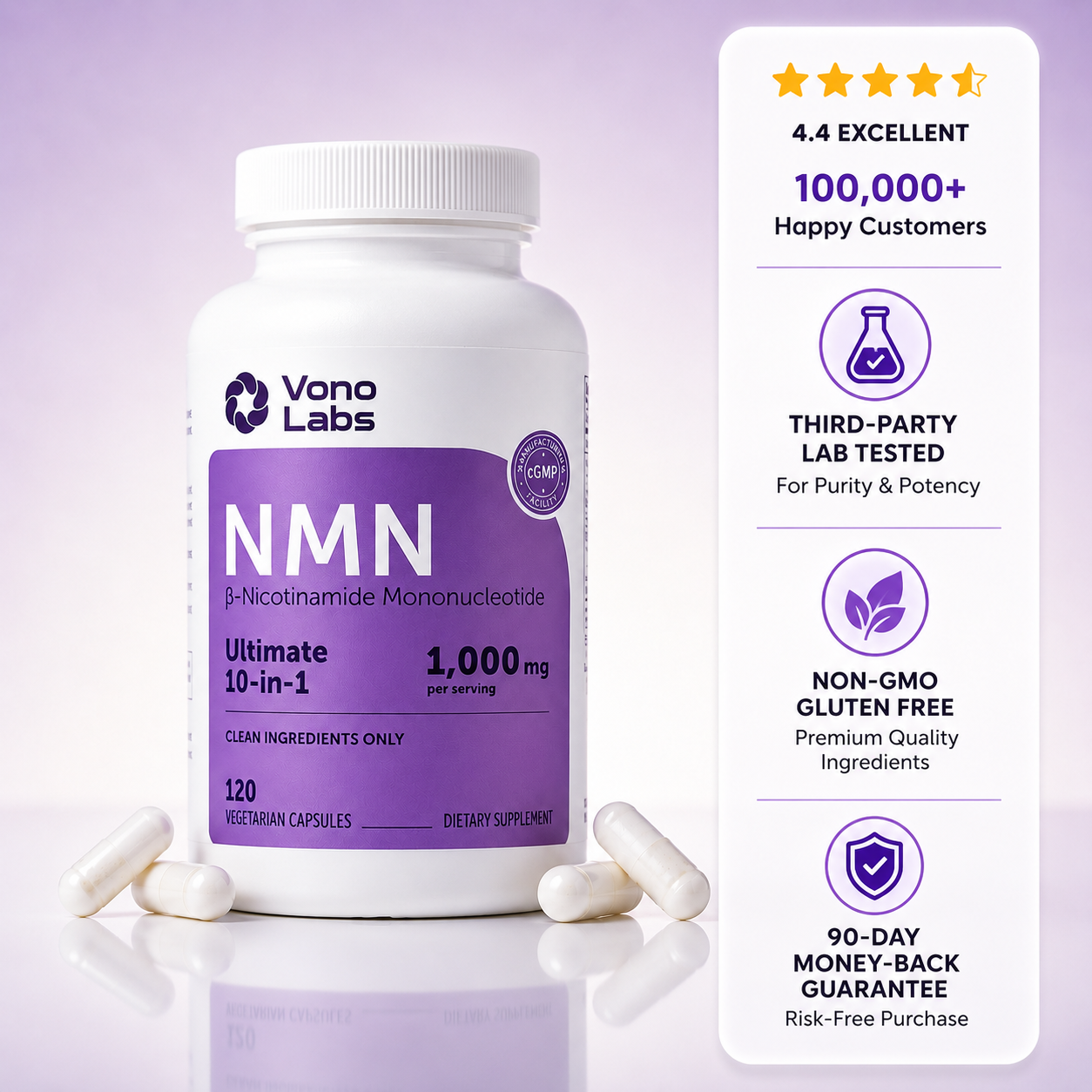 NMN 10-1 Complex 1,000mg Per Serving