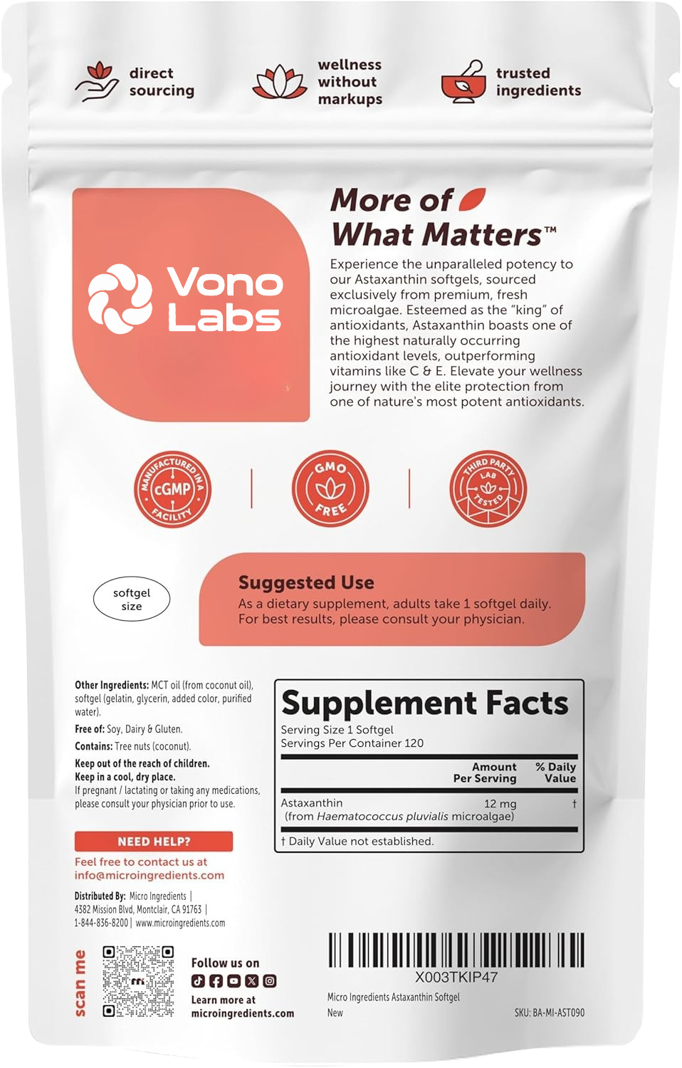 Astaxanthin 12mg